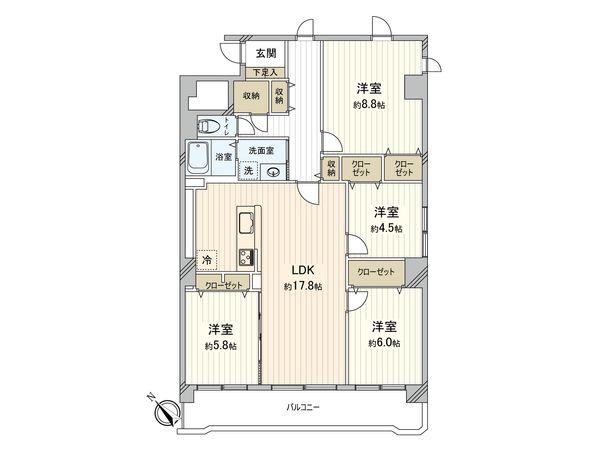 ライオンズマンション琴似 間取図(平面図) ライオンズマンション琴似 間取図(平面図)