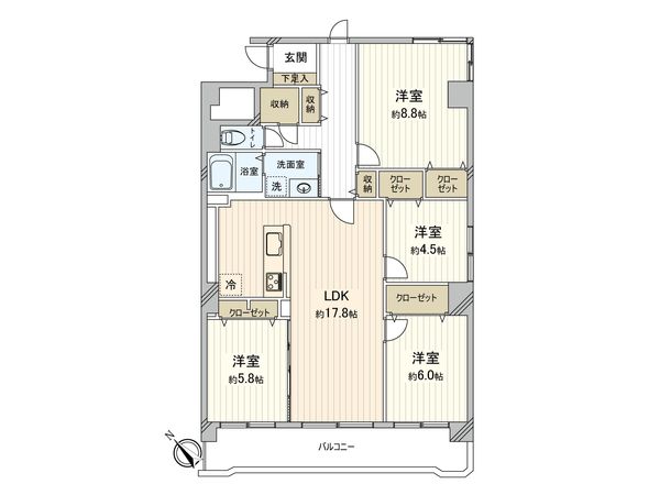 ライオンズマンション琴似 間取図(平面図)