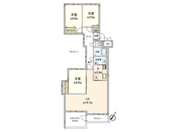 メゾンドルチェ十五番館 間取図(平面図) メゾンドルチェ十五番館 間取図(平面図)