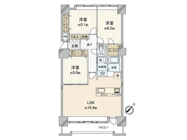 モンレーブ宮の沢 間取図(平面図)