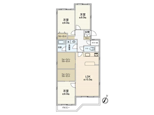 クリーンリバー山の手3 間取図(平面図) クリーンリバー山の手3 間取図(平面図)