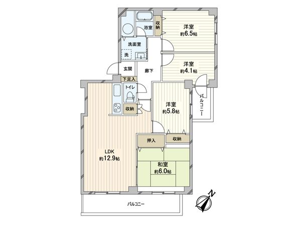 コープ野村山の手 間取図(平面図) コープ野村山の手 間取図(平面図)