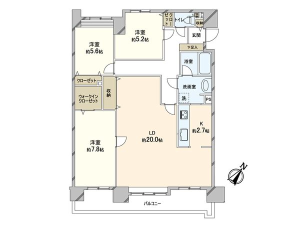 スクエアガーデン稲積公園2 間取図(平面図) スクエアガーデン稲積公園2 間取図(平面図)