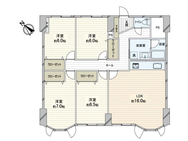 京成サンコーポ琴似台 間取図(平面図) 京成サンコーポ琴似台 間取図(平面図)