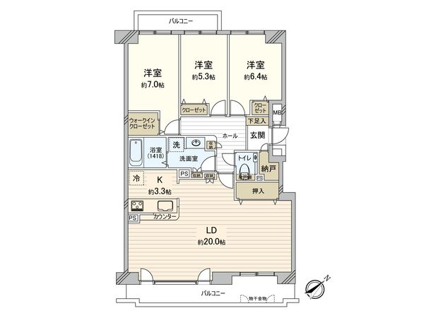 ロジェ琴似ステーション2 間取図(平面図) ロジェ琴似ステーション2 間取図(平面図)