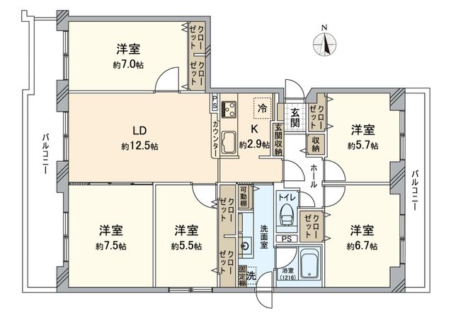 イトーピア星置中央 弐番館 間取図(平面図) イトーピア星置中央 弐番館 間取図(平面図)