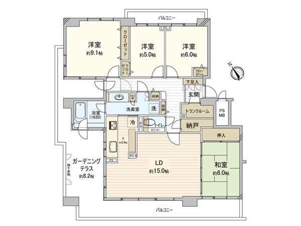 ジェルム宮の沢 間取図(平面図) ジェルム宮の沢 間取図(平面図)