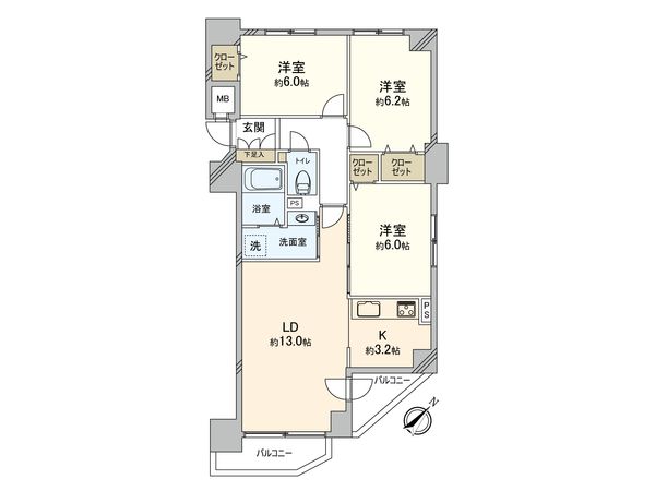 ロピア発寒駅前 間取図(平面図) 間取図(平面図)