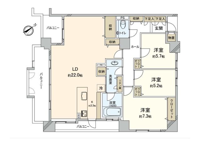 ル・ケレス八軒西 間取図(平面図) 間取図(平面図)