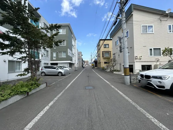 東側前面道路写真