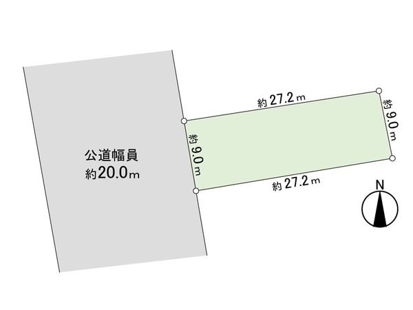 北15条東1丁目 土地 区画図 区画図