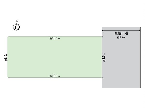 北38条東18丁目 土地 区画図