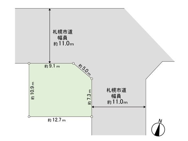 北22条東8丁目 土地 区画図 北22条東8丁目 土地 区画図