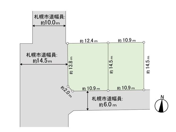 北40条東6丁目 土地 区画図 北40条東6丁目 土地 区画図