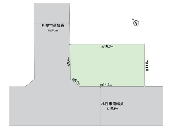 東苗穂14条3丁目 土地2号地 区画図 東苗穂14条3丁目 土地2号地 区画図