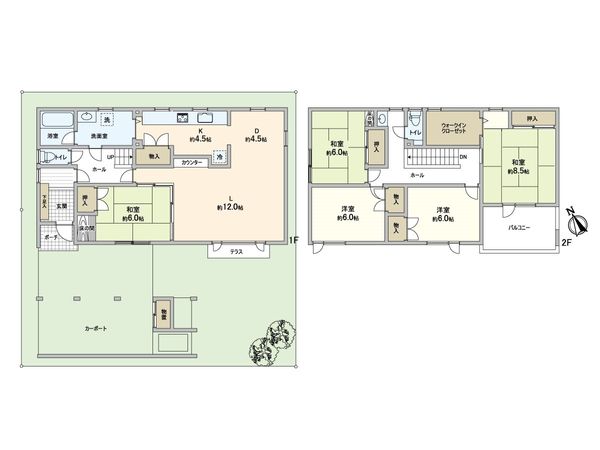 東苗穂3条1丁目 戸建 間取図(平面図) 東苗穂3条1丁目 戸建 間取図(平面図)