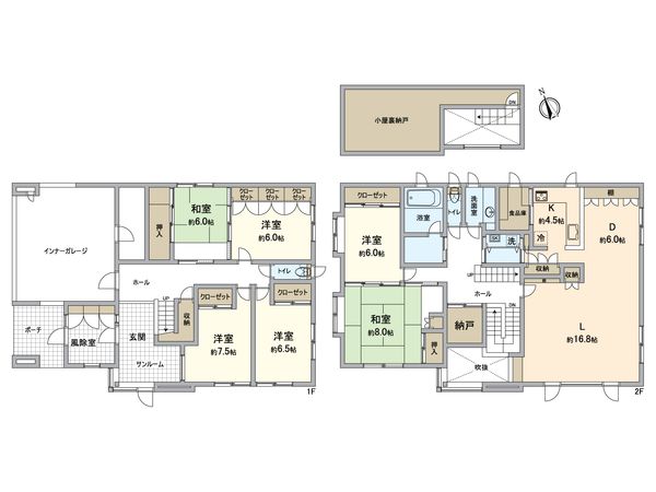 伏古5条2丁目 戸建 間取図(平面図) 間取図(平面図)