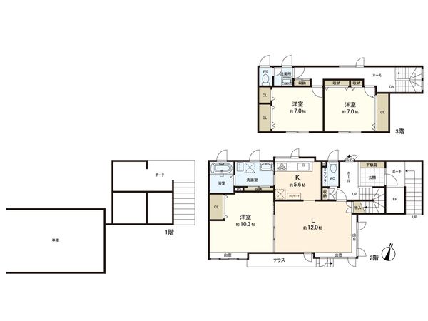 北50条東6丁目 戸建 間取図(平面図) 間取図(平面図)