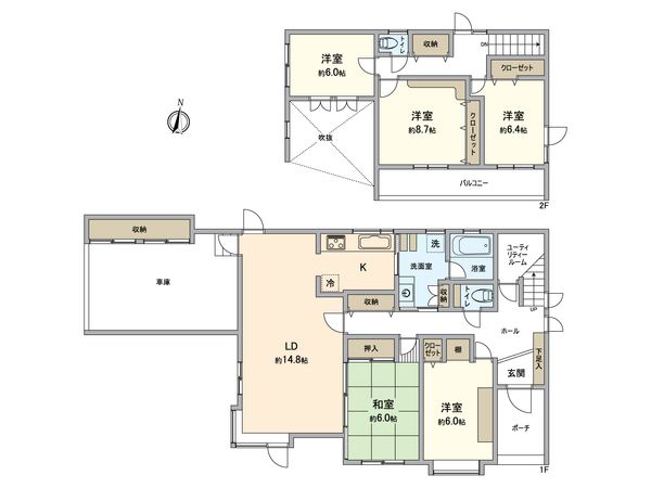 北27条東2丁目 戸建 間取図(平面図) 北27条東2丁目 戸建 間取図(平面図)
