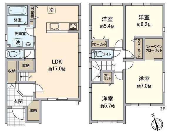 本町1条1丁目 新築戸建1号棟 間取図(平面図) 本町1条1丁目 新築戸建1号棟 間取図(平面図)