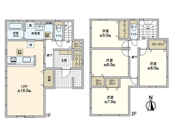 篠路3条8丁目 戸建 3号棟 間取図(平面図)