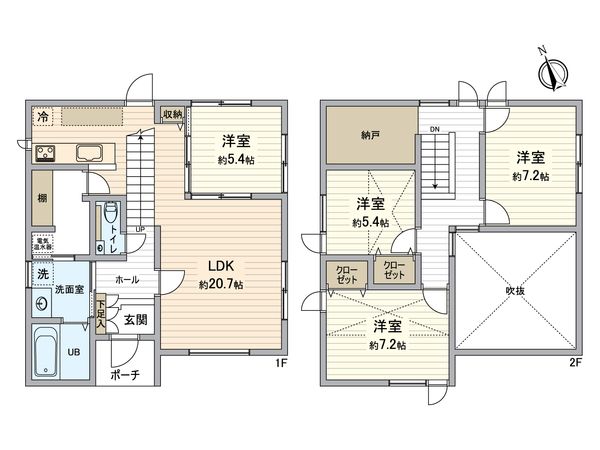 東苗穂15条1丁目 戸建 間取図(平面図)