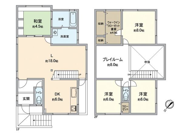 北丘珠4条1丁目 戸建 間取図(平面図) 北丘珠4条1丁目 戸建 間取図(平面図)