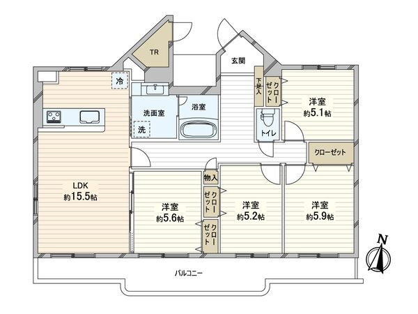 ロイヤルシャトー東麻生 間取図(平面図) 間取図(平面図)