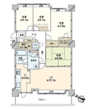 住友北14条東シティハウス 間取図(平面図) 間取図(平面図)