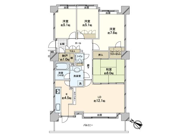 住友北14条東シティハウス 間取図(平面図) 住友北14条東シティハウス 間取図(平面図)