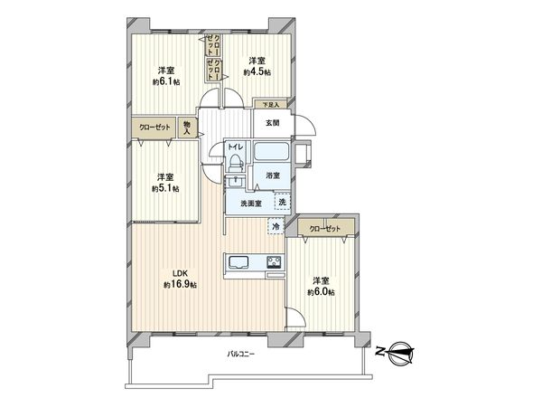 ハウスオブリザ栄町 間取図(平面図) 間取図(平面図)