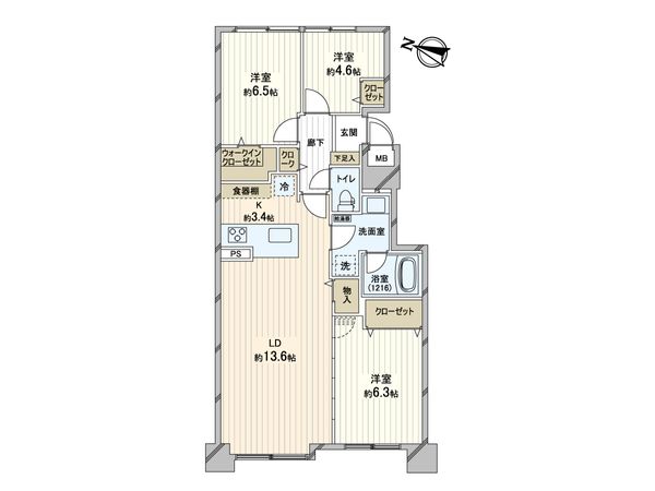 クリーンリバー北33条 間取図(平面図) クリーンリバー北33条 間取図(平面図)