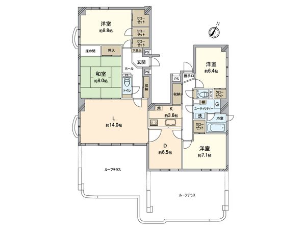 ロイヤルシャトー光星 壱番館 間取図(平面図) 間取図(平面図)