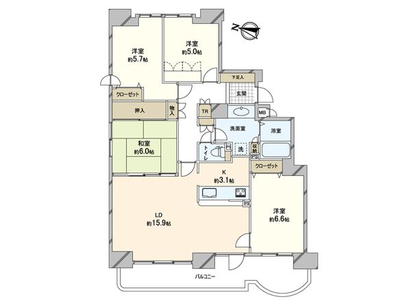 グランカーサ北35条 A棟 間取図(平面図) 間取図(平面図)