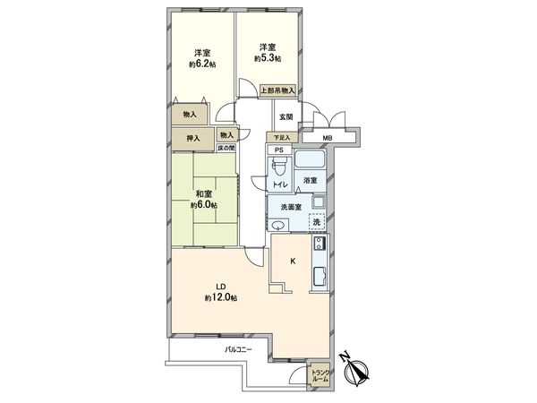 ロピア伏古公園 間取図(平面図)