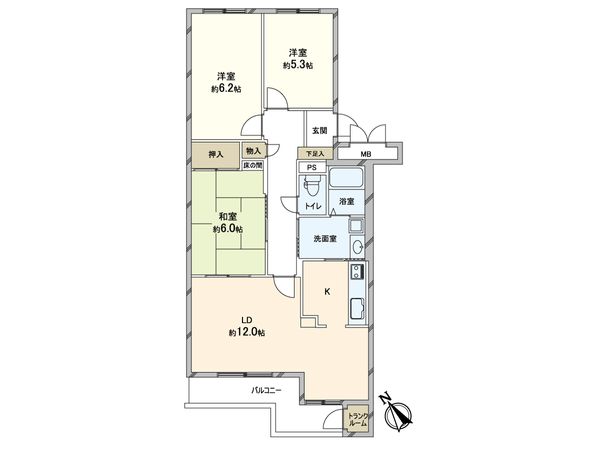 ロピア伏古公園 間取図(平面図)
