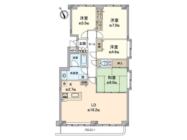 ダイアパレス麻生第2 間取図(平面図) ダイアパレス麻生第2 間取図(平面図)