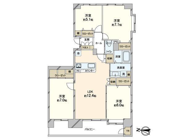 ロピア北5条 間取図(平面図) ロピア北5条 間取図(平面図)