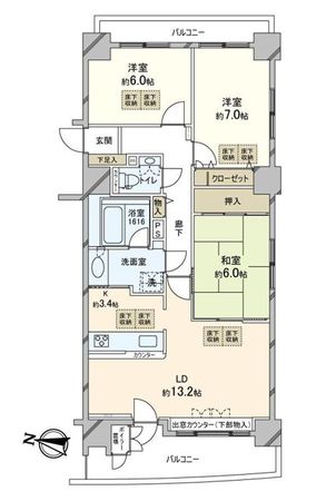 リラハイツルネス北9条 弐番館 間取図(平面図) リラハイツルネス北9条 弐番館 間取図(平面図)