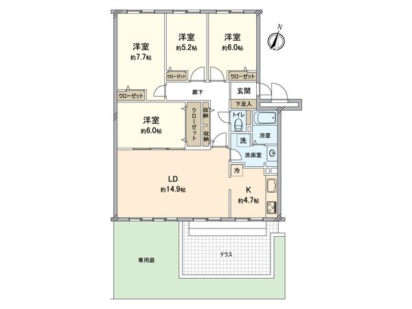 ハウスオブリザ栄町弐番館 間取図(平面図) ハウスオブリザ栄町弐番館 間取図(平面図)
