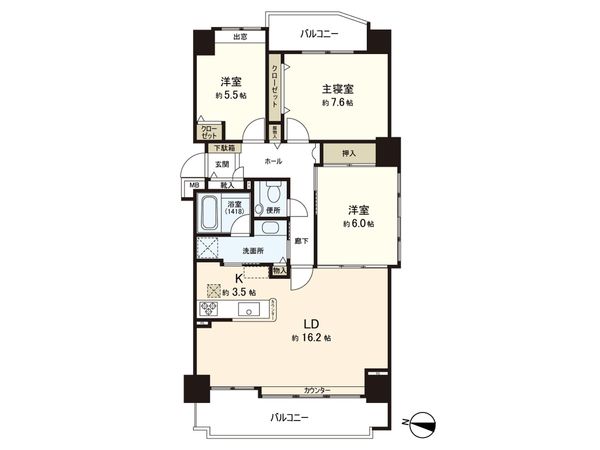 パルグラーサ札幌スクエア 間取図(平面図)