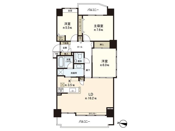 パルグラーサ札幌スクエアC棟 間取図(平面図) パルグラーサ札幌スクエアC棟 間取図(平面図)