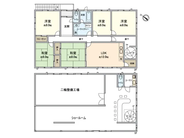 間取図※未登記の地下車庫部分有り。