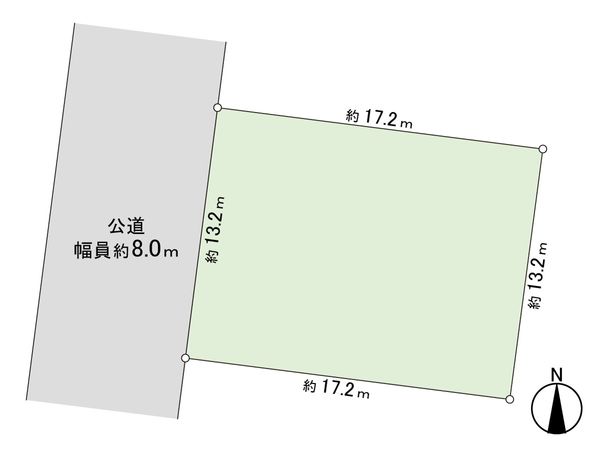拓北8条3丁目 土地 区画図 区画図