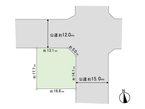 屯田五条8丁目 土地 地形図