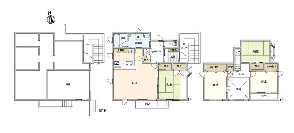 篠路4条6丁目 戸建 間取図(平面図) 篠路4条6丁目 戸建 間取図(平面図)