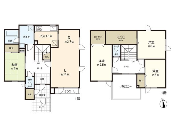 屯田7条12丁目 戸建 間取図(平面図) 間取図(平面図)