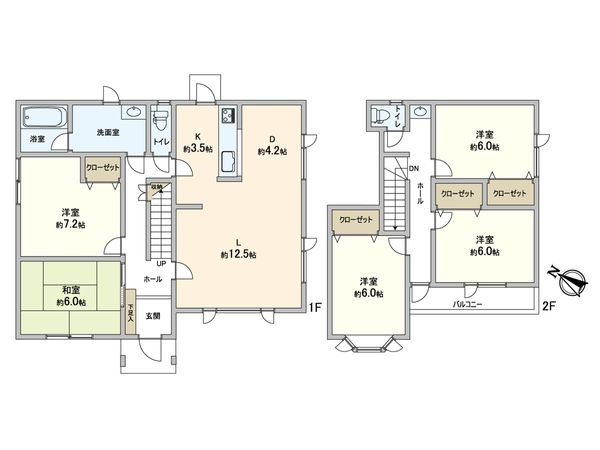 あいの里4条6丁目 戸建 間取図(平面図)