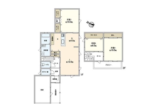 篠路7条6丁目 戸建 間取図(平面図) 篠路7条6丁目 戸建 間取図(平面図)