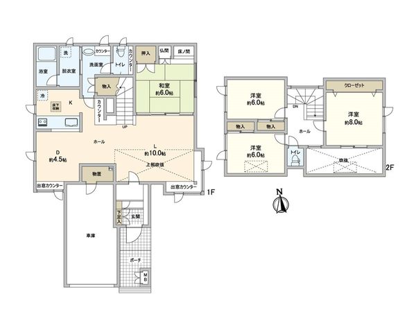 あいの里2条1丁目 戸建 間取図(平面図) あいの里2条1丁目 戸建 間取図(平面図)